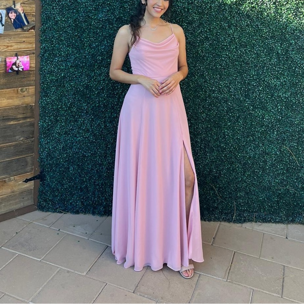 Elegant Pink Evening Gown